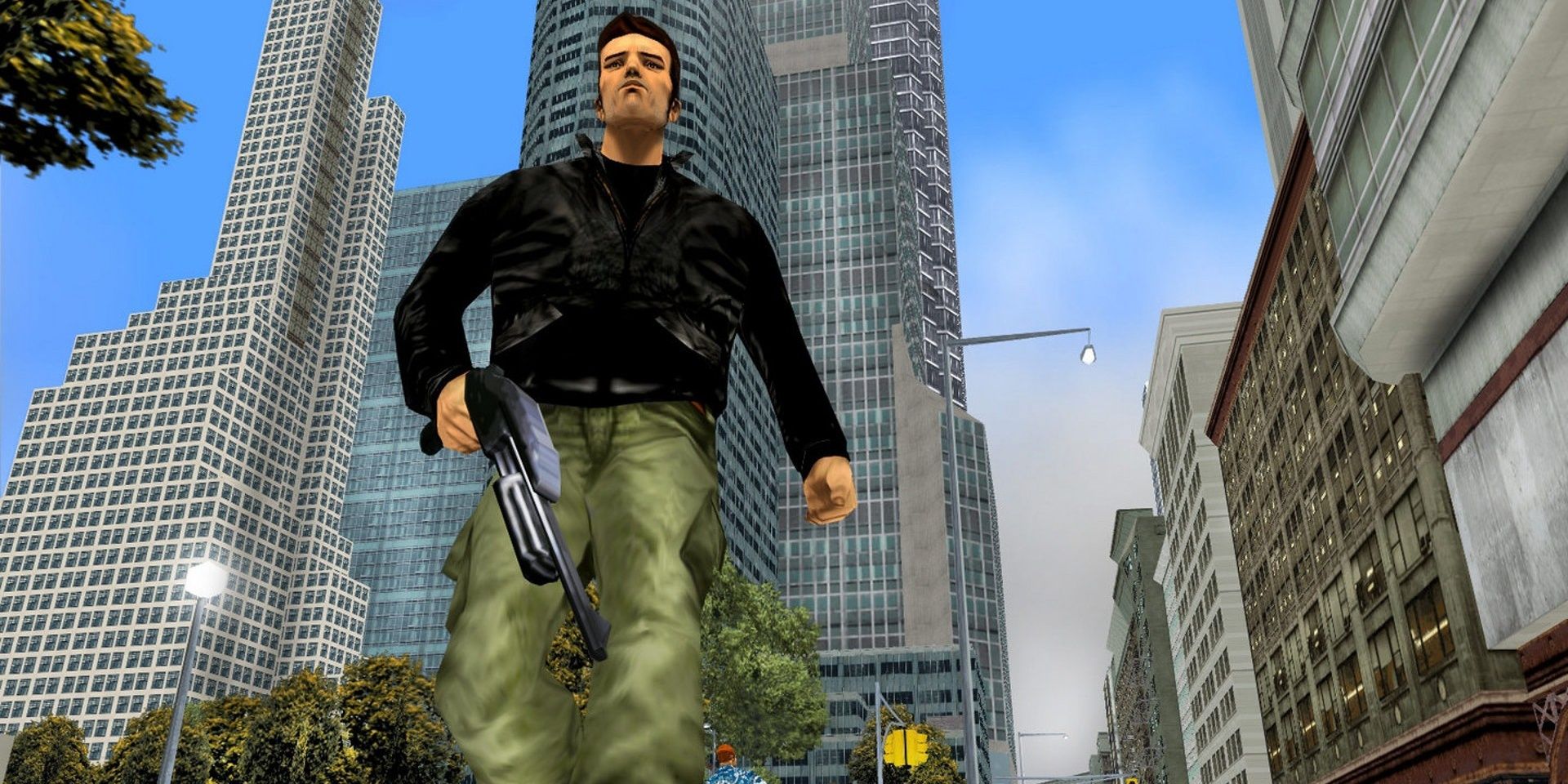 GTA3 Protagonist Walking With A Gun 