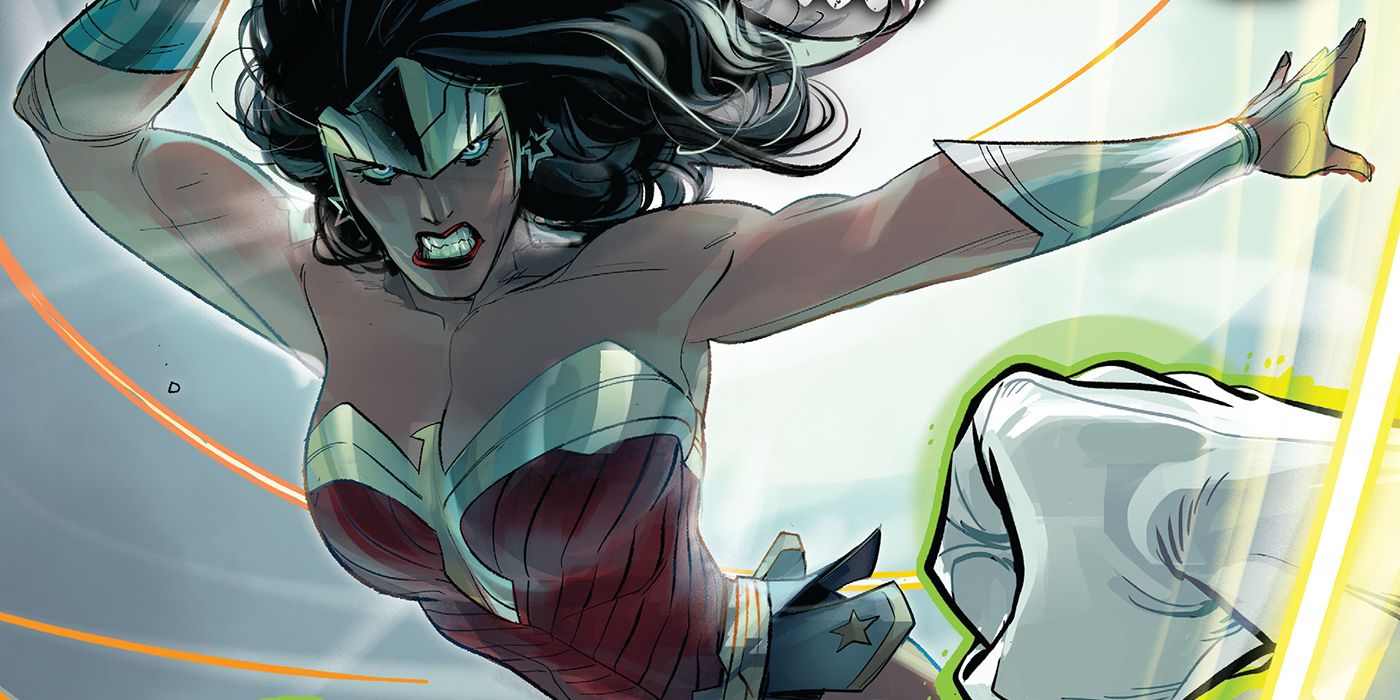 Wonder Woman fights Green Lantern on the cover for DC vs. Vampires #3.