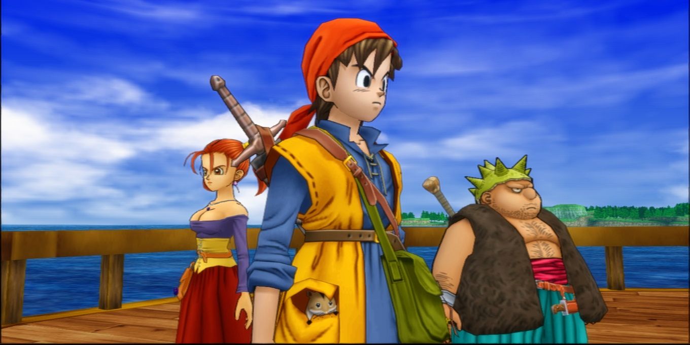 Hero, Yangus, and Jessica from Dragon Quest VIII.