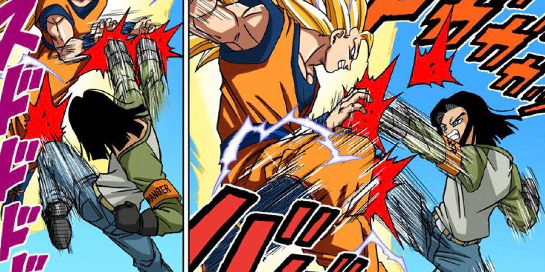 Android 17 Versus Super Saiyan 3 Goku in Dragon Ball Super Manga