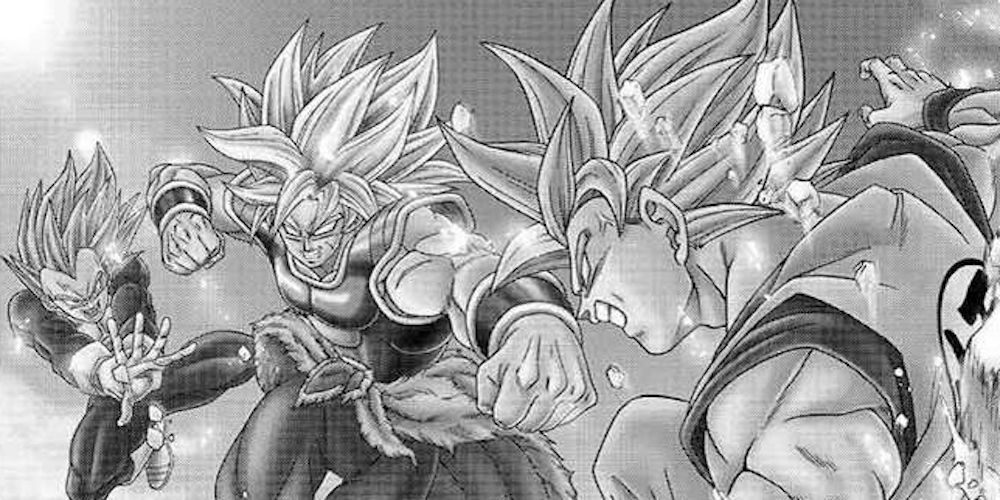 Goku and Vegeta fight Broly in Dragon Ball Super Manga