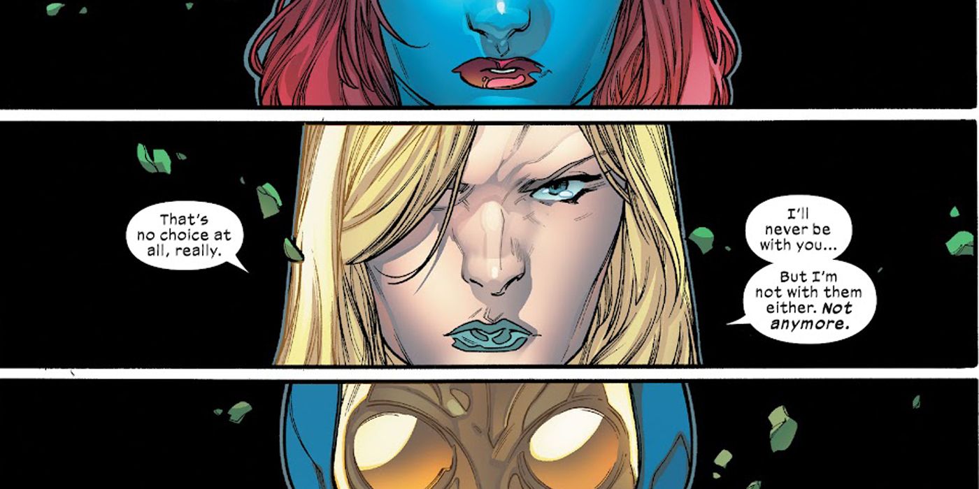 Emma Frost speaks with Mystique and Destiny in X-Men Inferno 3