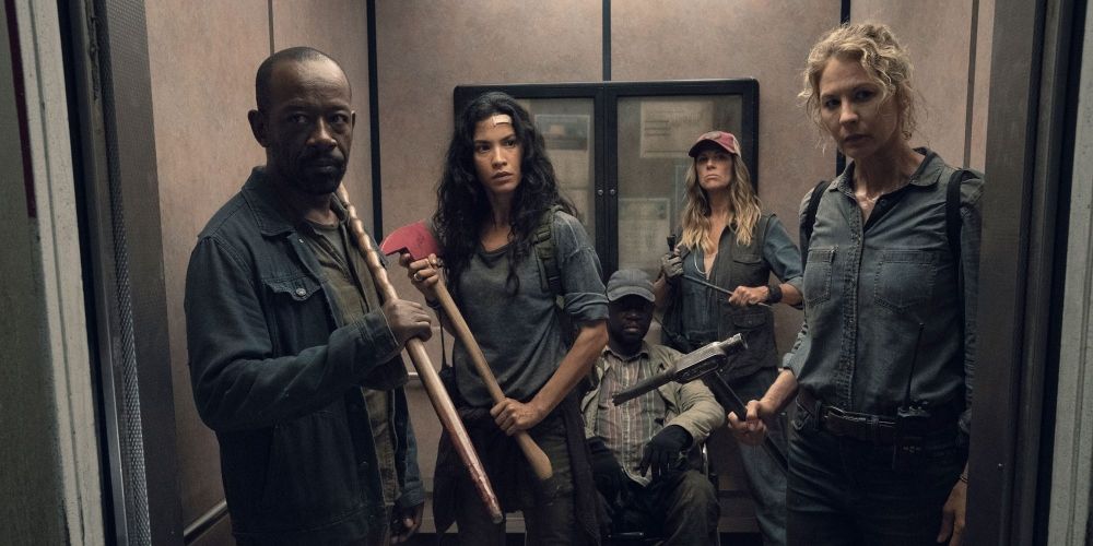 Morgan Jones uniting with the other cast members Fear the Walking Dead
