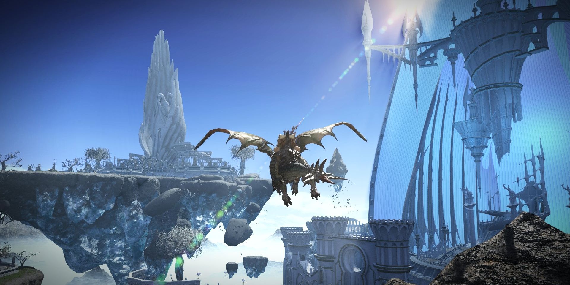 Soaring through the air in Final Fantasy XIV