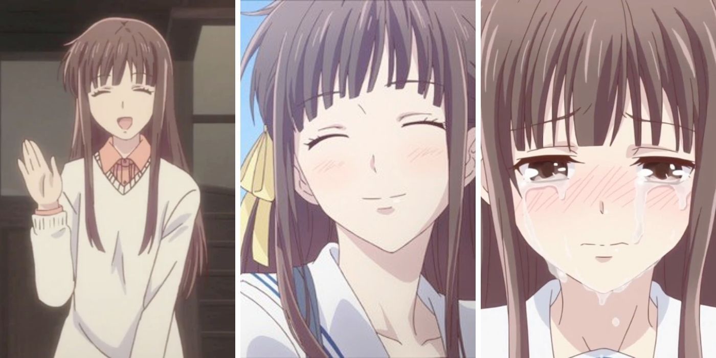Images feature Tohru Honda from the 2019 Fruits Basket adaptation