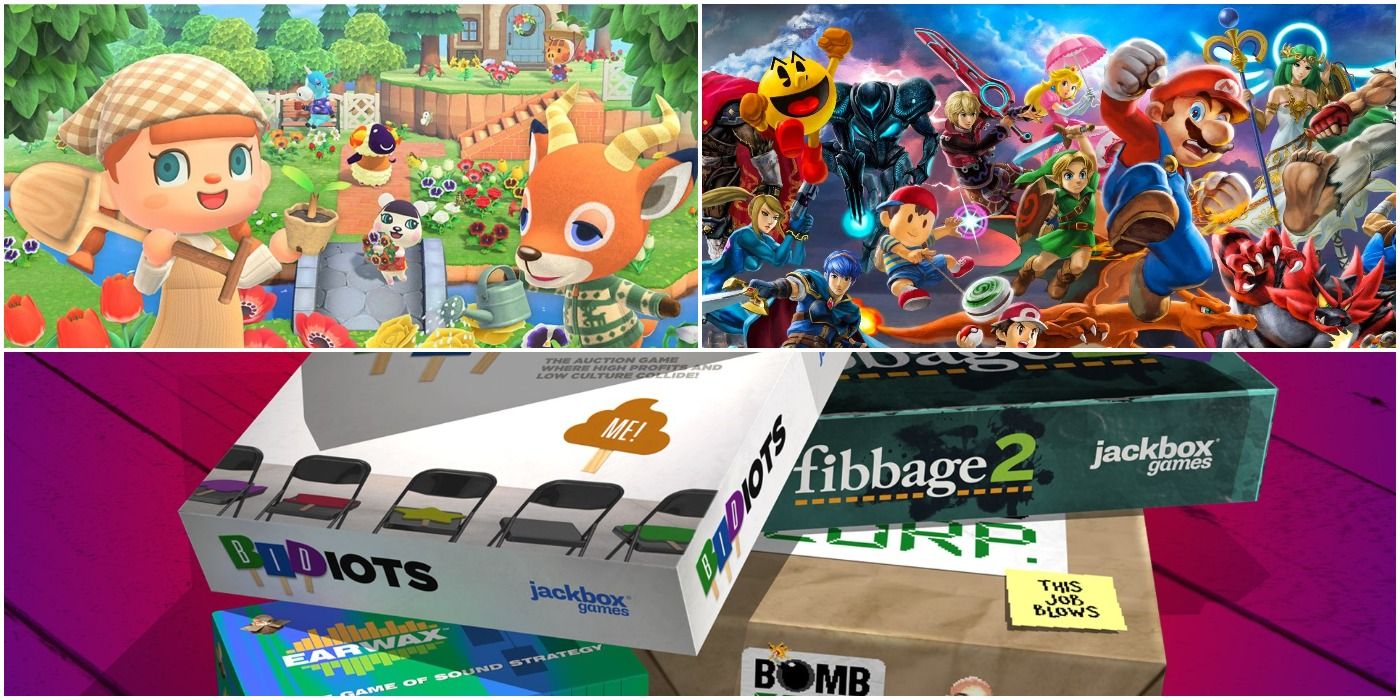 Games to play with families over the holidays feature animal crossing new horizon super smash bros jackbox party pack