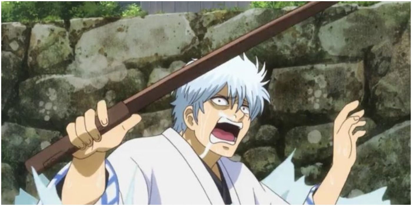 Gintoki Scared Of The Water While Wielding