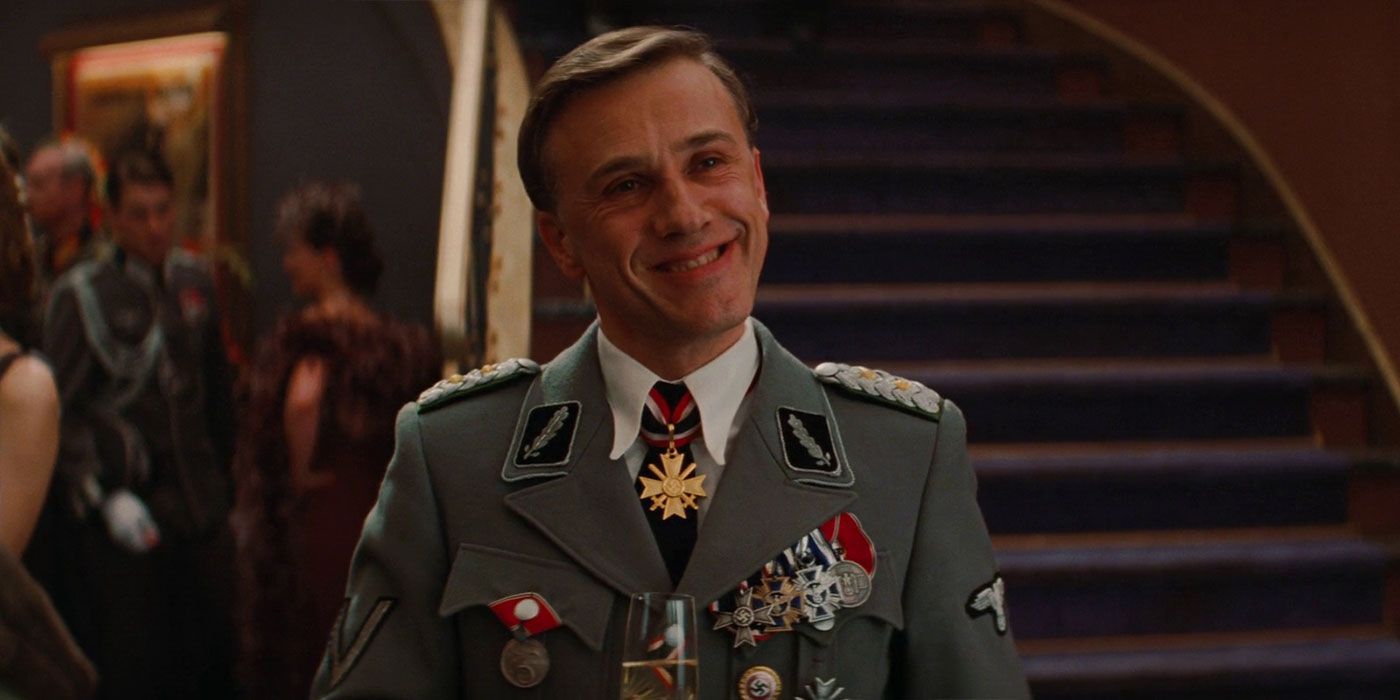 Hans Landa smiling from Inglourious Basterds