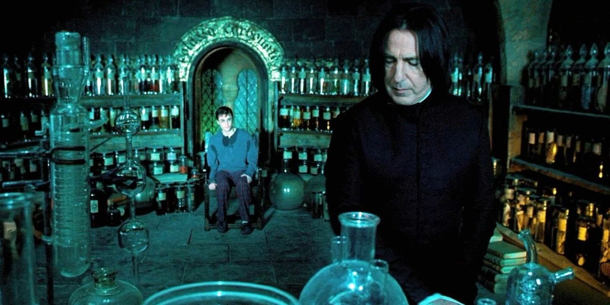 Snape uses the Legilimens spell on Harry Potter .