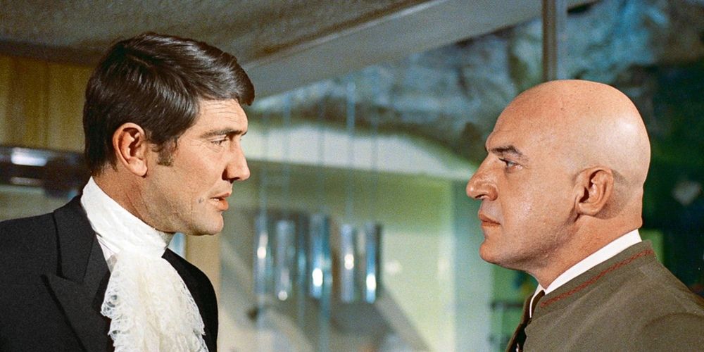 George Lazenby's James Bond confronts Ernst Stavro Blodfeld in On Her Majesty's Secret Service