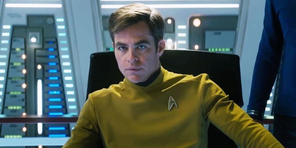 Chris Pine as Captain James T. Kirk in Star Trek movie