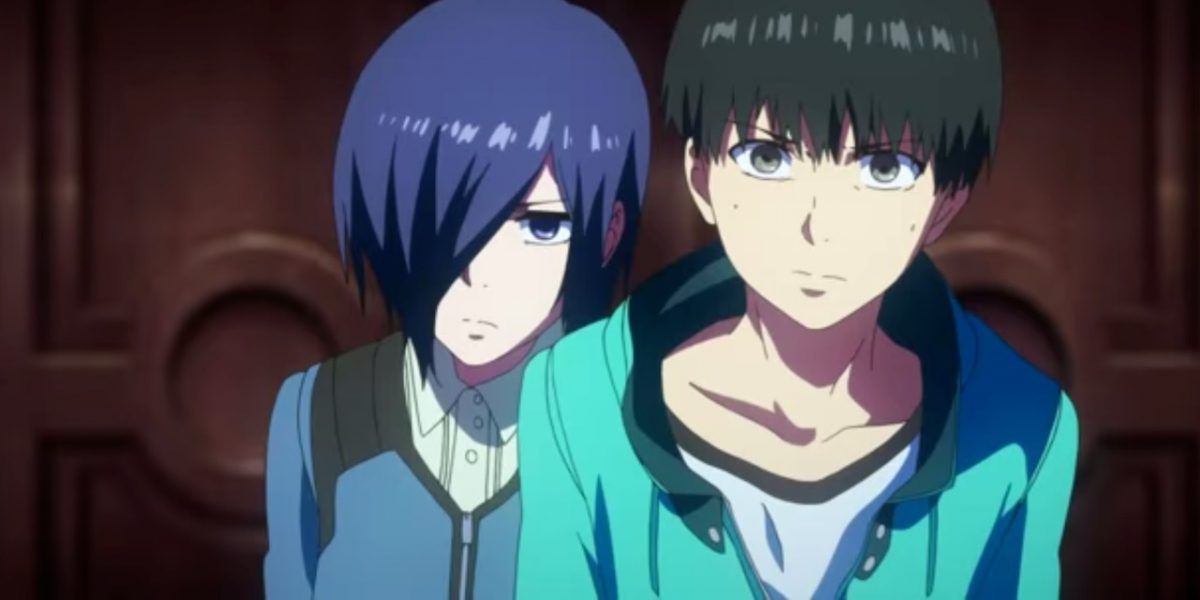 Ken and Touka standing together in tokyo ghoul