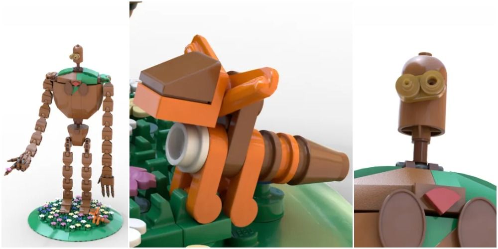 Un ensemble LEGO d'un robot Laputan des films du Studio Ghibli, créé par GSCLD