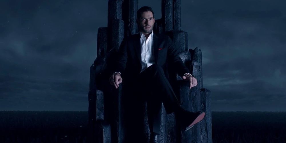 Lucifer sitting atop the Throne of Hell in Lucifer