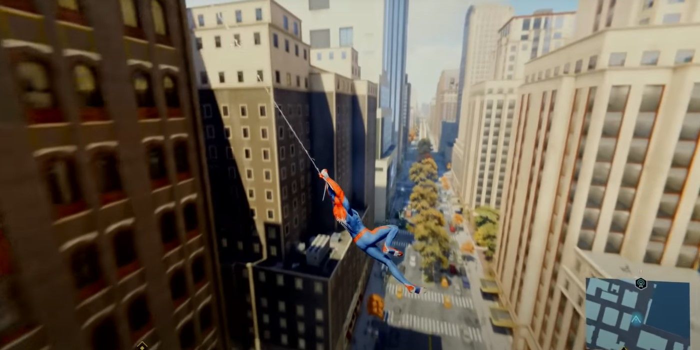 Marvel's Spider-Man web-swinging
