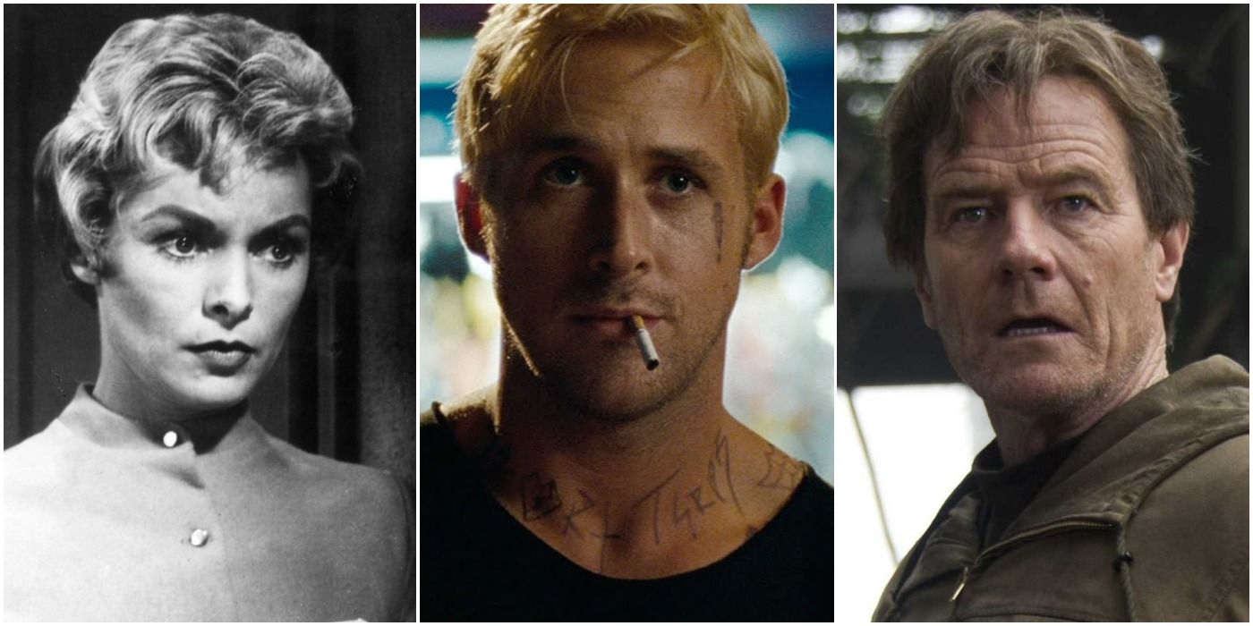 Movies with a protagonist change feature image. Janet Leigh, Ryan Gosling and Bryan Cranston