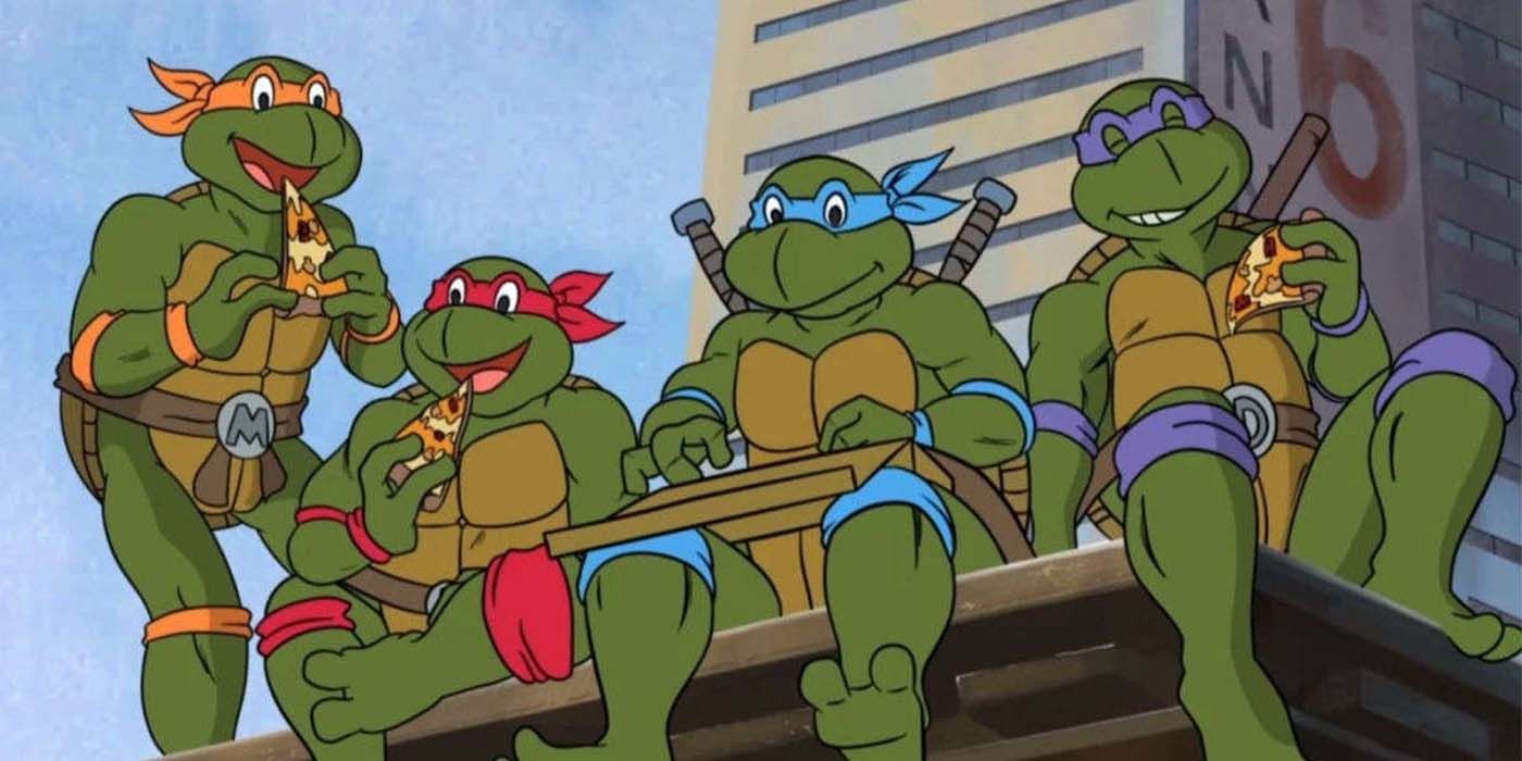 The Turtles enjoy some pizza