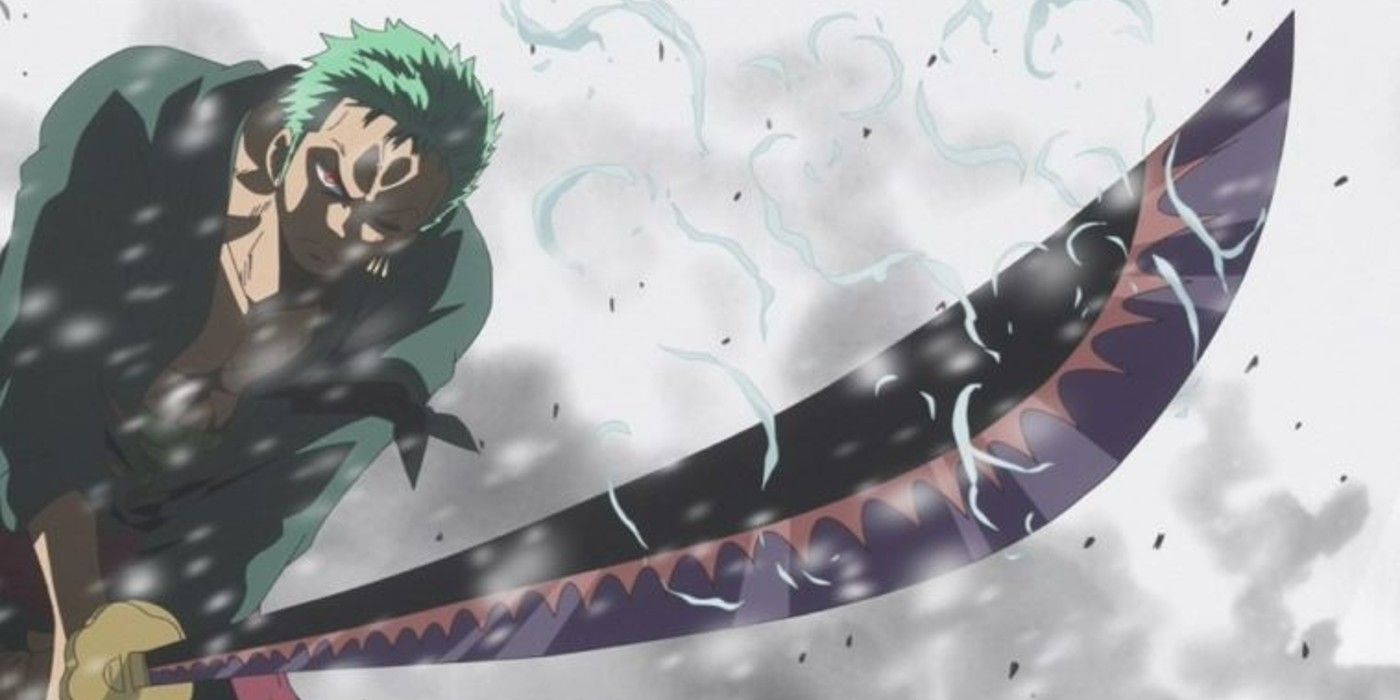 Zoro cleaving with Shusui