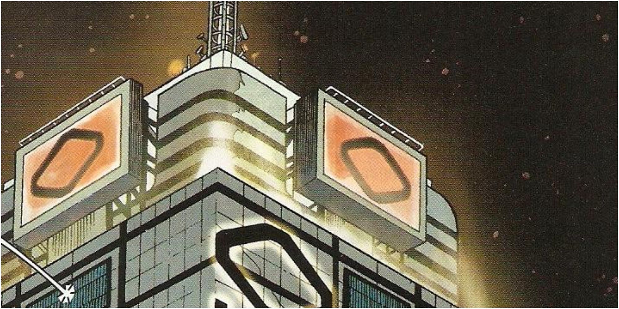 Marvel Comics' OsCorp Tower from the street