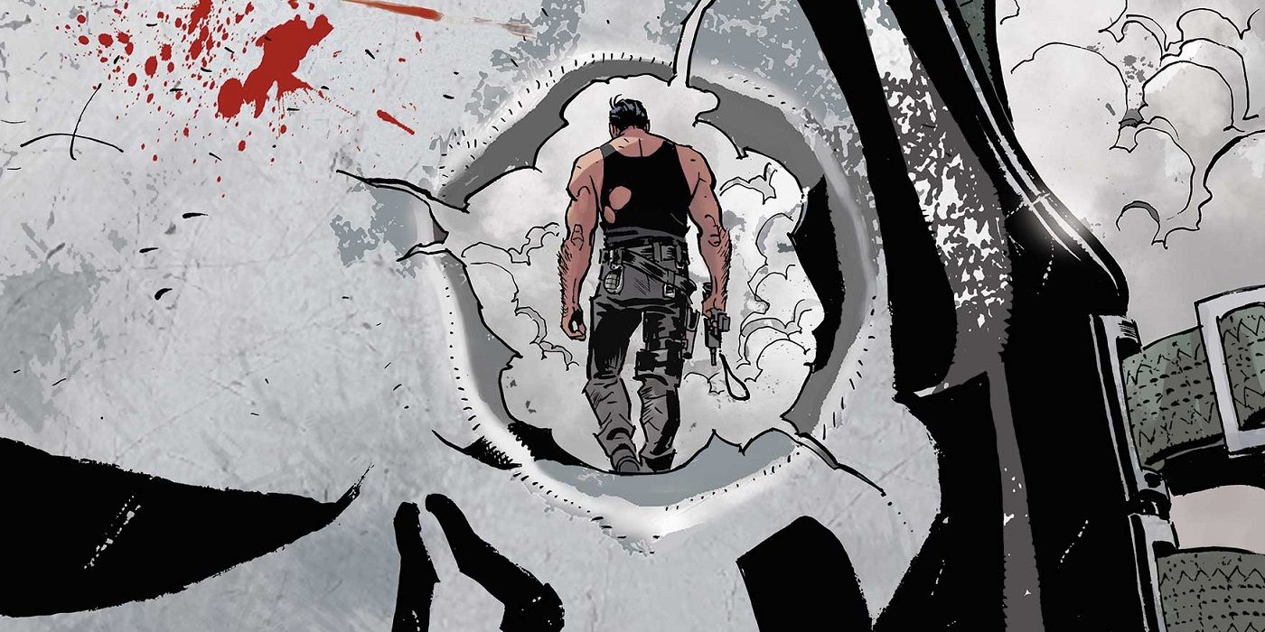Frank Castle leaves behind his iconic skull on a variant cover to Punisher 1 by Goran Parlov