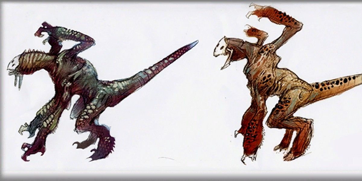 Concept art of the Reptilicus from Metroid Prime