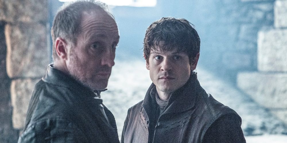 Roose and Ramsay Bolton discuss the war against Stannis in Game of Thrones.