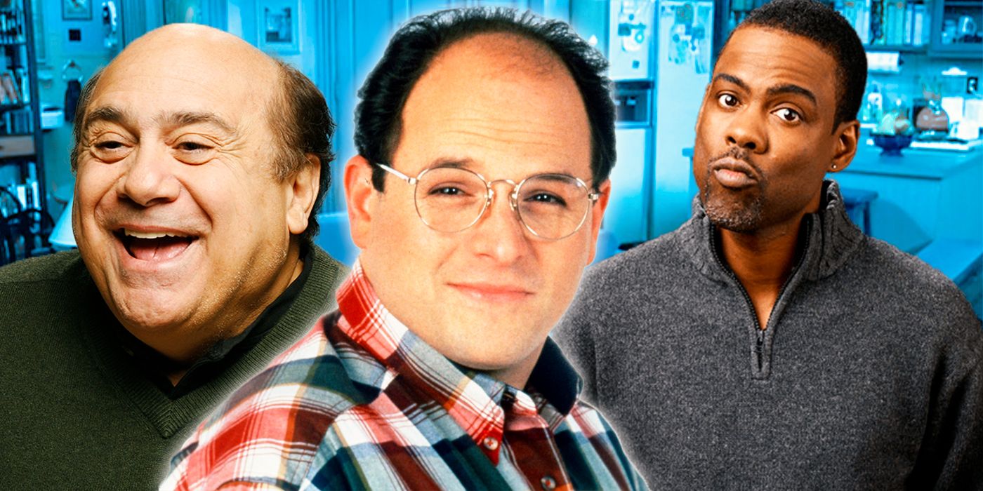 Seinfeld header - George Constanza candidates Danny DeVito, Chris Rock, Jason Alexander