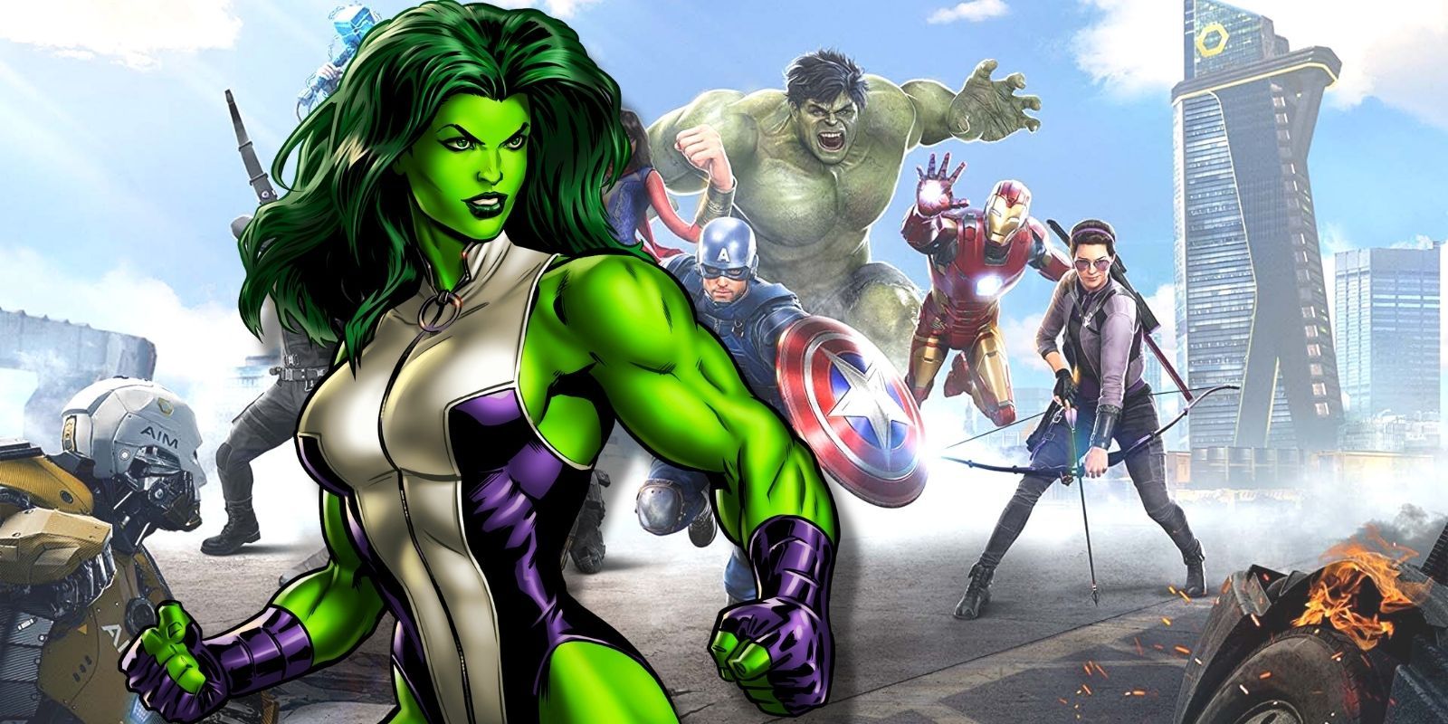 She-Hulk alongside Square Enix's Marvel's Avengers