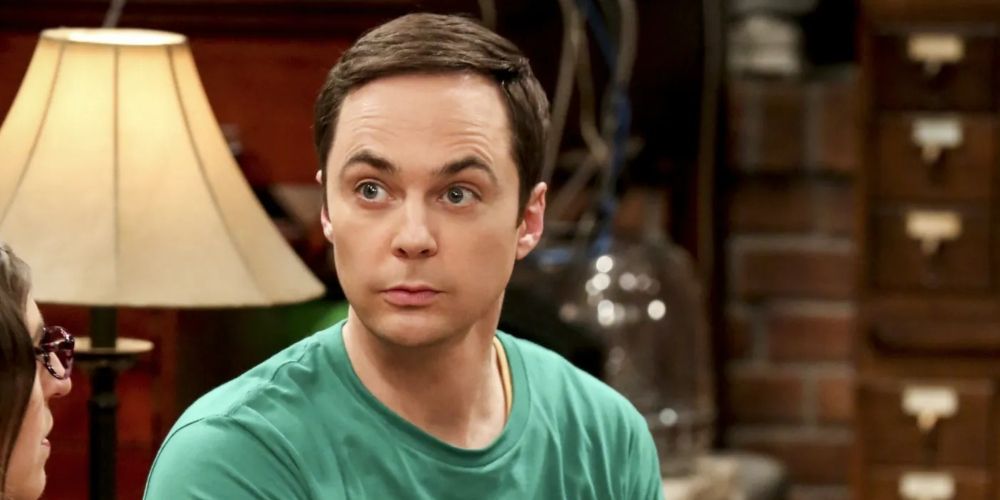Jim Parsons as Sheldon Cooper in conversation in the Big Bang Theory