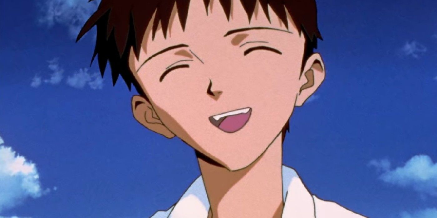 Shinji Receives His Congratulations In Neon Genesis Evangelion