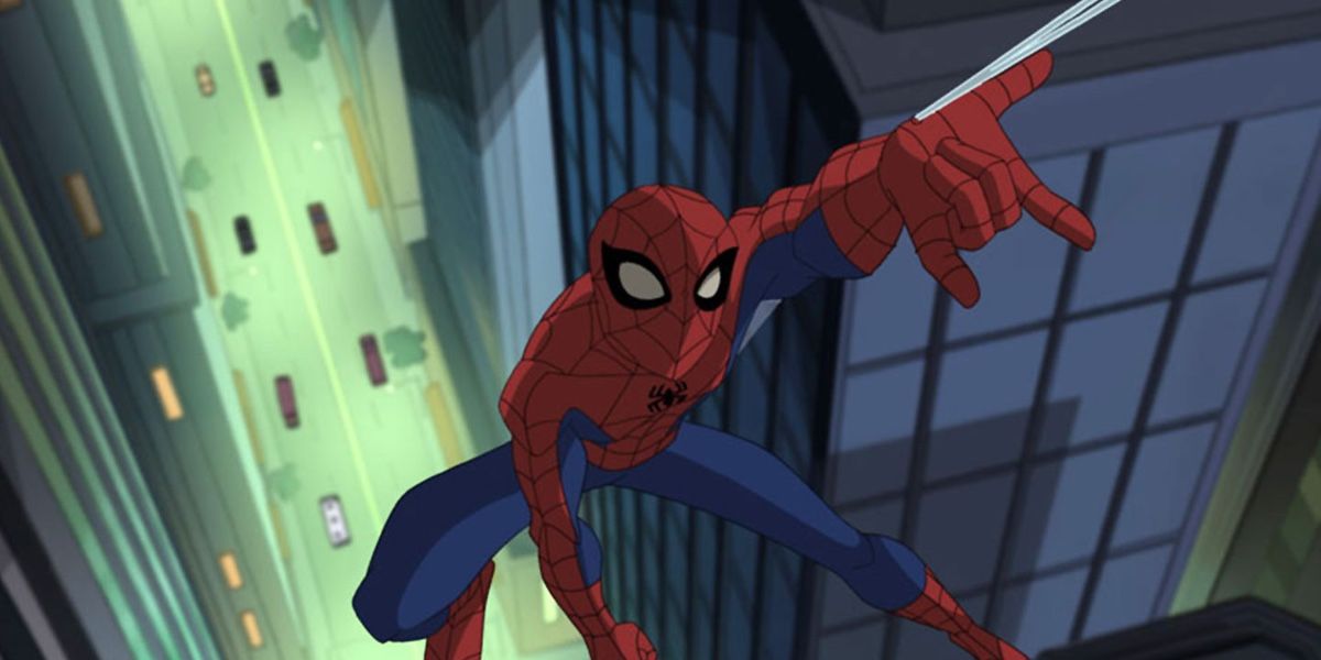 Spectacular-Spider-Man shoots a web