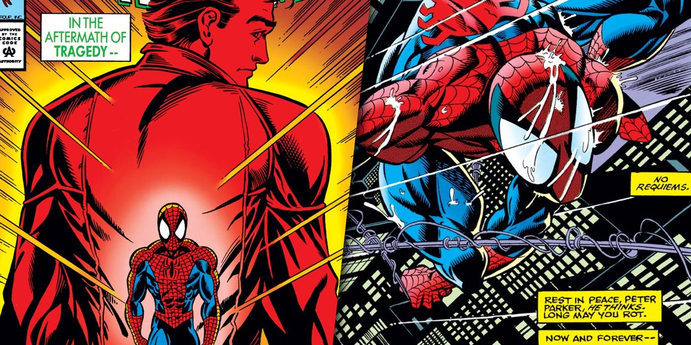 Spider-Man Peter Parker No More split image