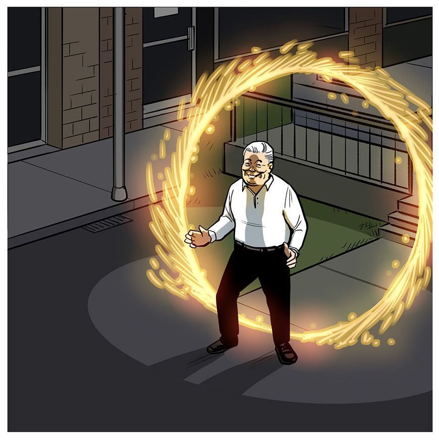 Spider-Man's Uncle Ben enters the MCU through a sling ring portal from Doctor Strange.