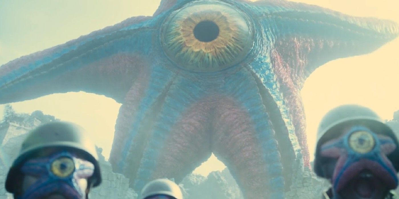 Starro lords over their army in DC's The Suicide Squad movie