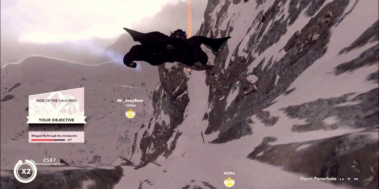 Steep Ride Of The Valkyries wingsuit mission