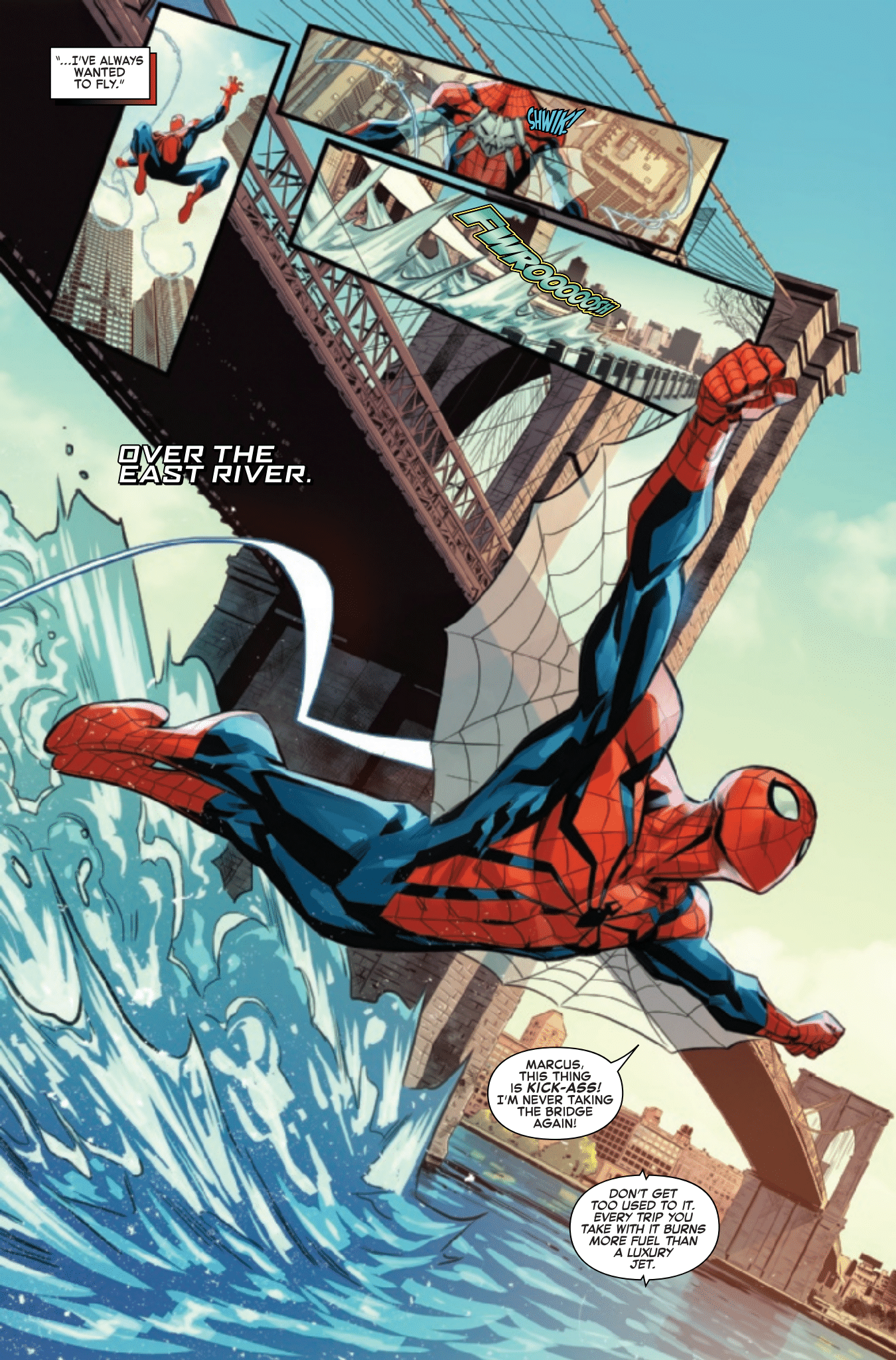 Ben Reilly tests out his new wings in The Amazing Spider-Man #81