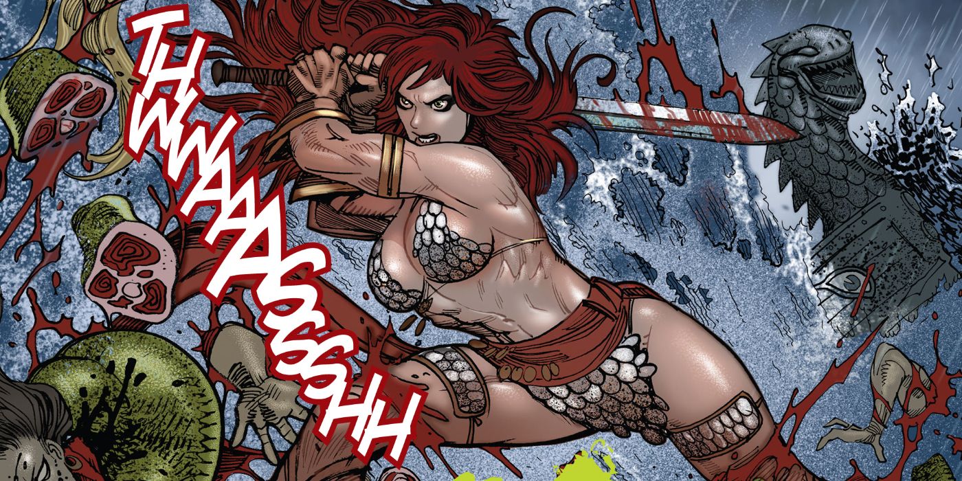 The Invincible Red Sonja - Sonja With Sword.