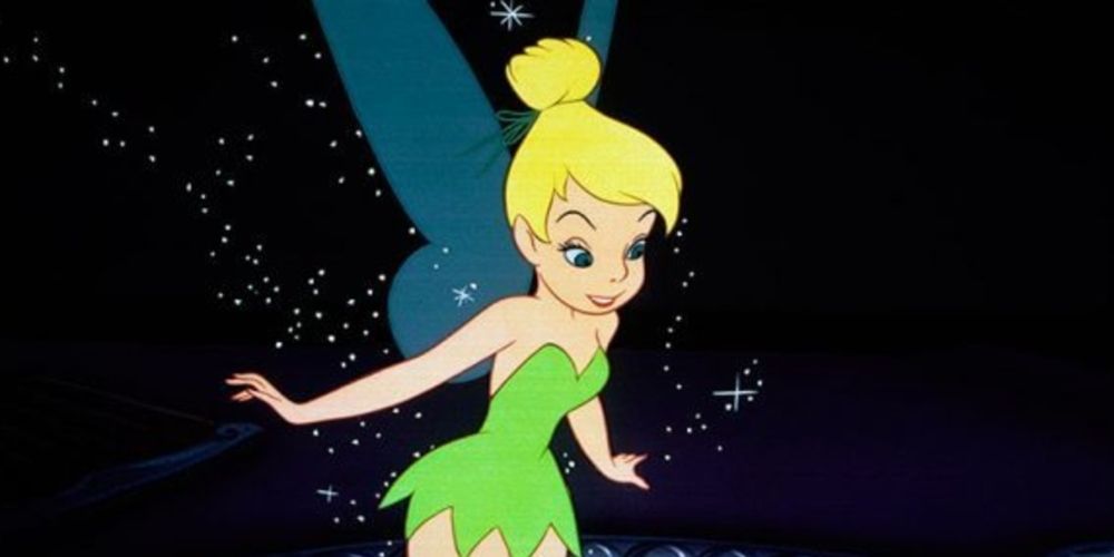 Tinkerbell showing off her abilities in Peter Pan