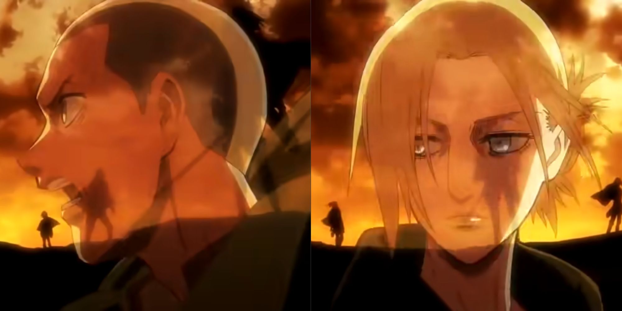 Annie And Connie as featured in the second opening of Attack On Titan.