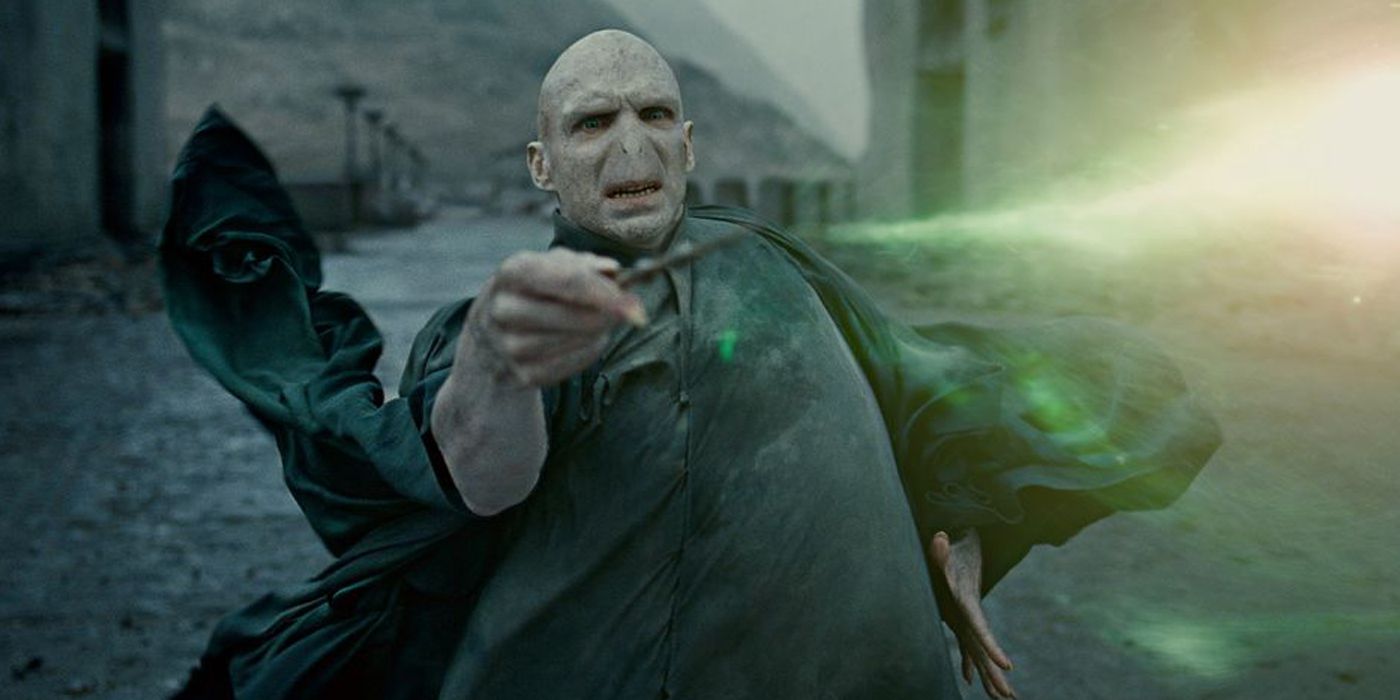 Voldemort casting the Killing Curse Avada Kedavra