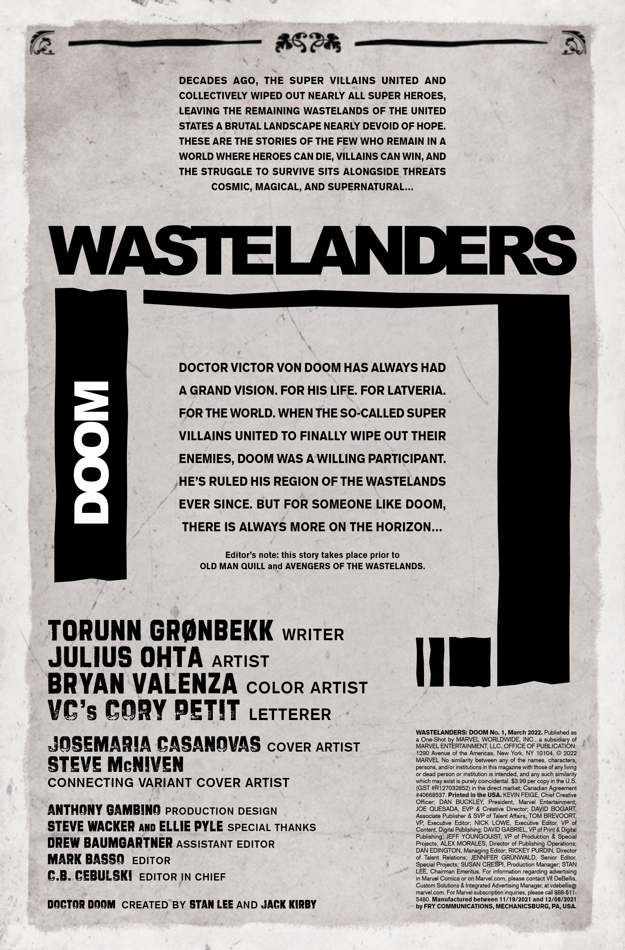Page 1 of Wastelanders: Doctor Doom #1