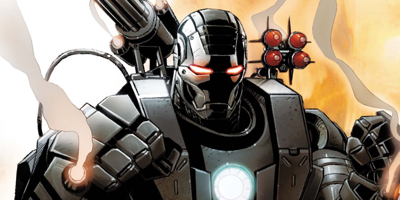 Iron Man - War Machine With His Weapons Smoking After Use