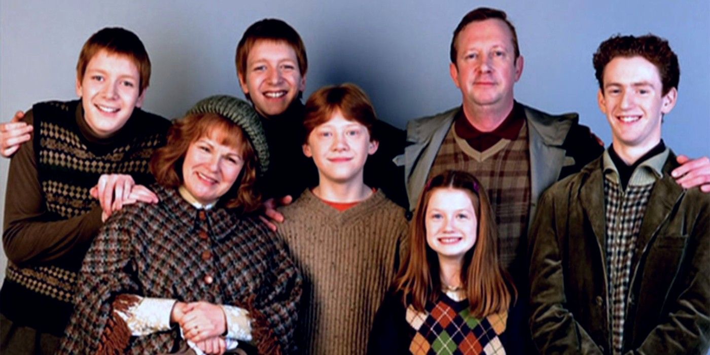 A Weasley family portrait including Percy