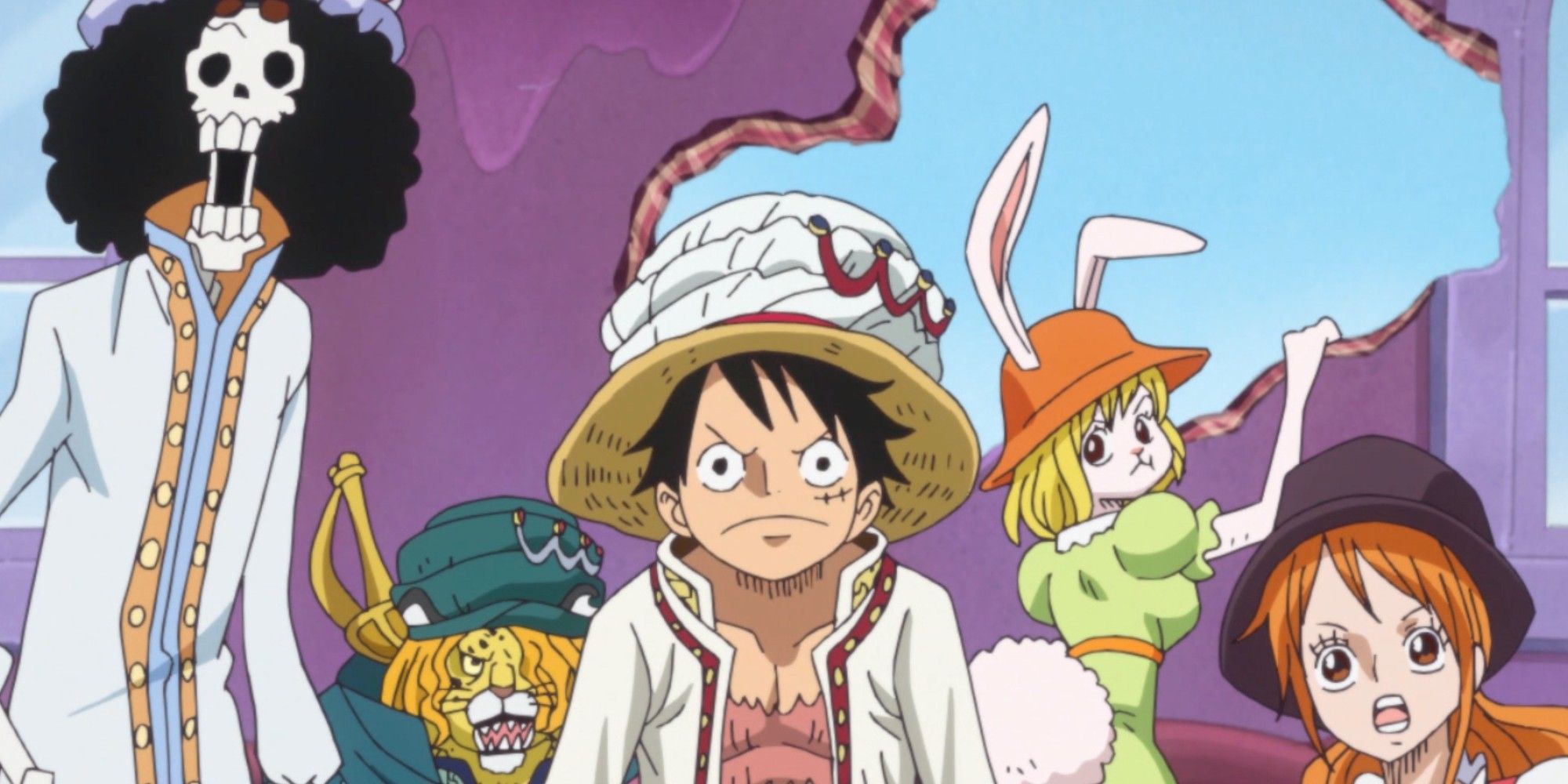 Luffy at Whole Cake Island in One Piece