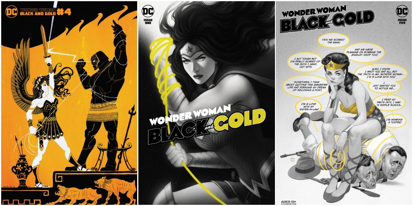 Wonder Woman Black &amp; Gold Banner