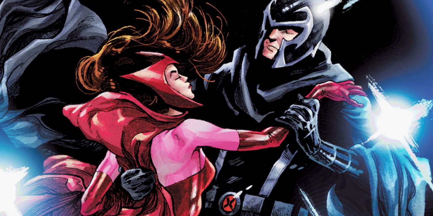 Scarlet Witch and Magneto dancing
