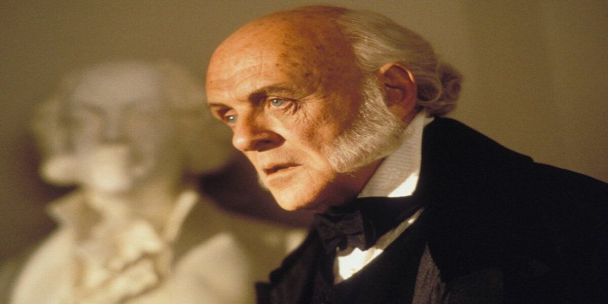 Anthony Hopkins plays John Quincy Adams in Amistad 