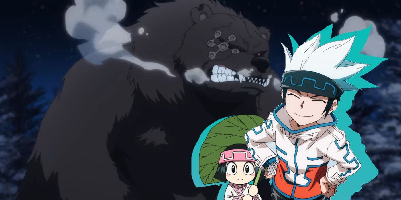 Horohoro and Apollo in a Shaman King episode about Ainu heritage