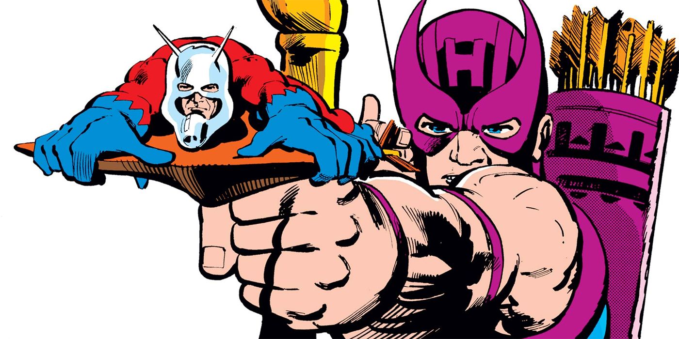 Hawkeye and Ant-Man on the cover of Avengers #223