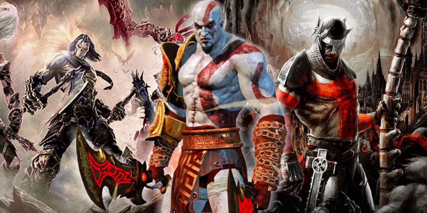 god of war, darksiders and dantes inferno